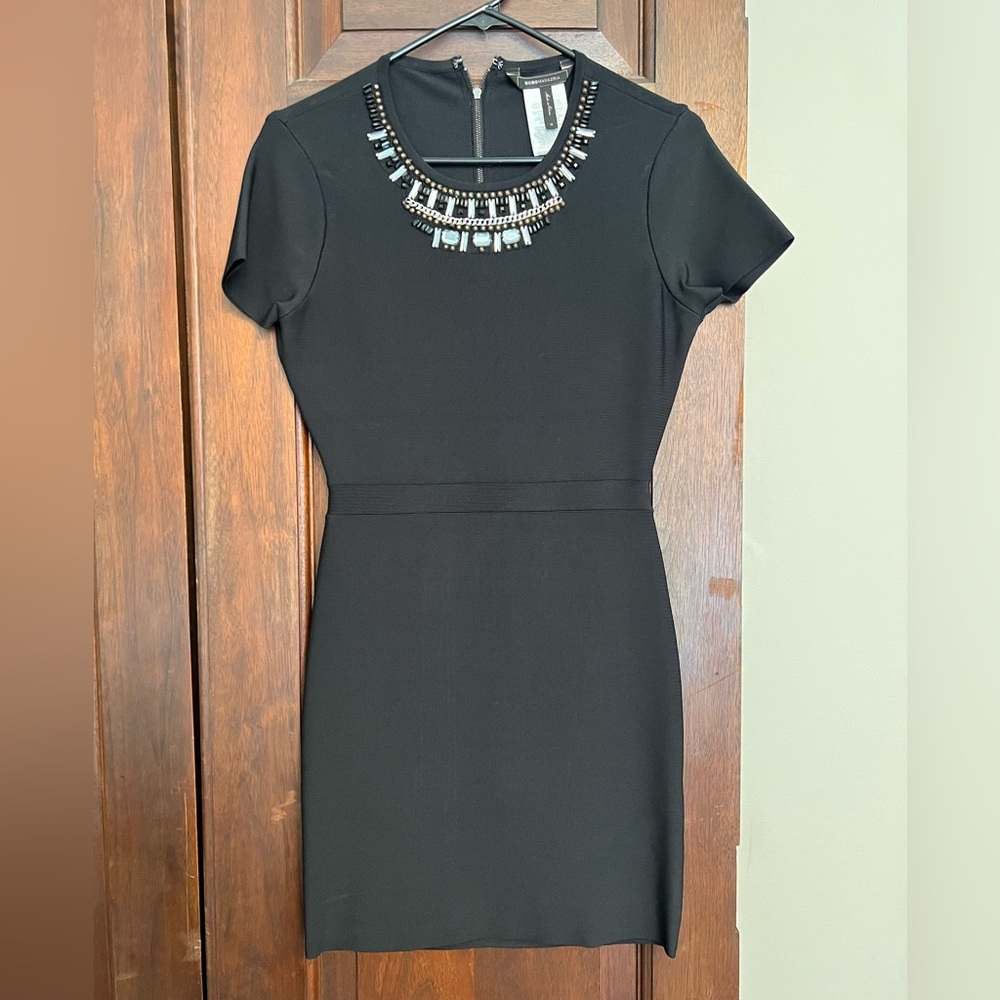 Kaylen Embellished Dress in Black - size M